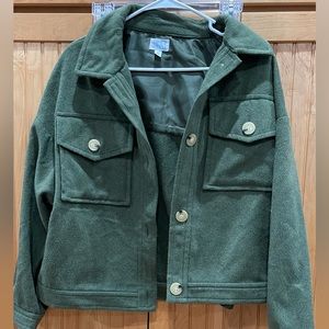 Olive color shacket wore twice. Size small